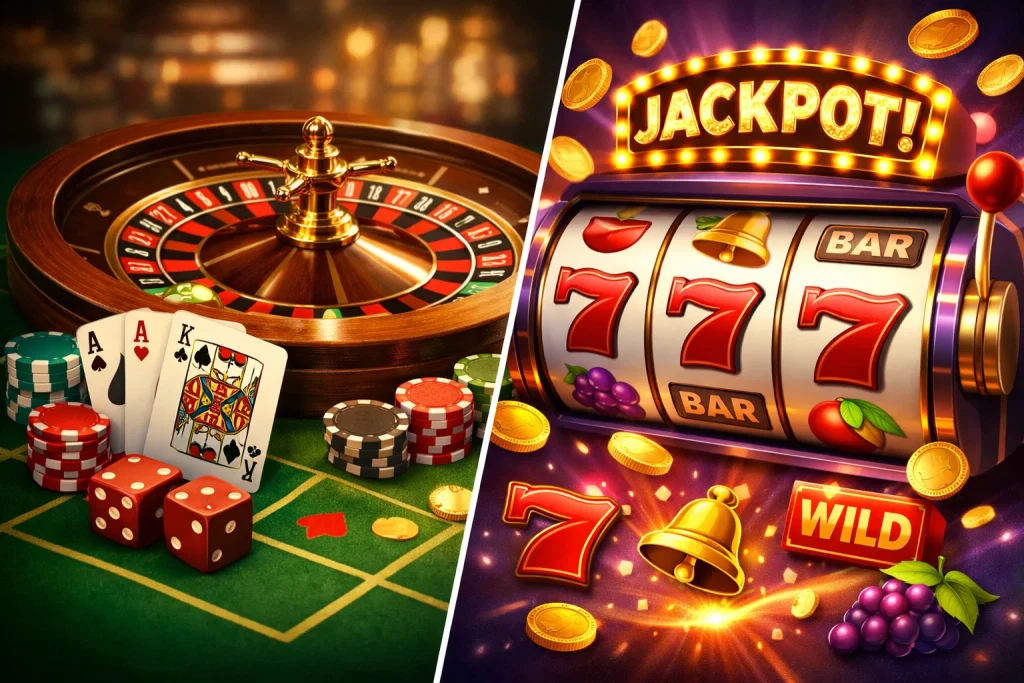 What is Better to Choose at Casiny: Table Games or Slots
